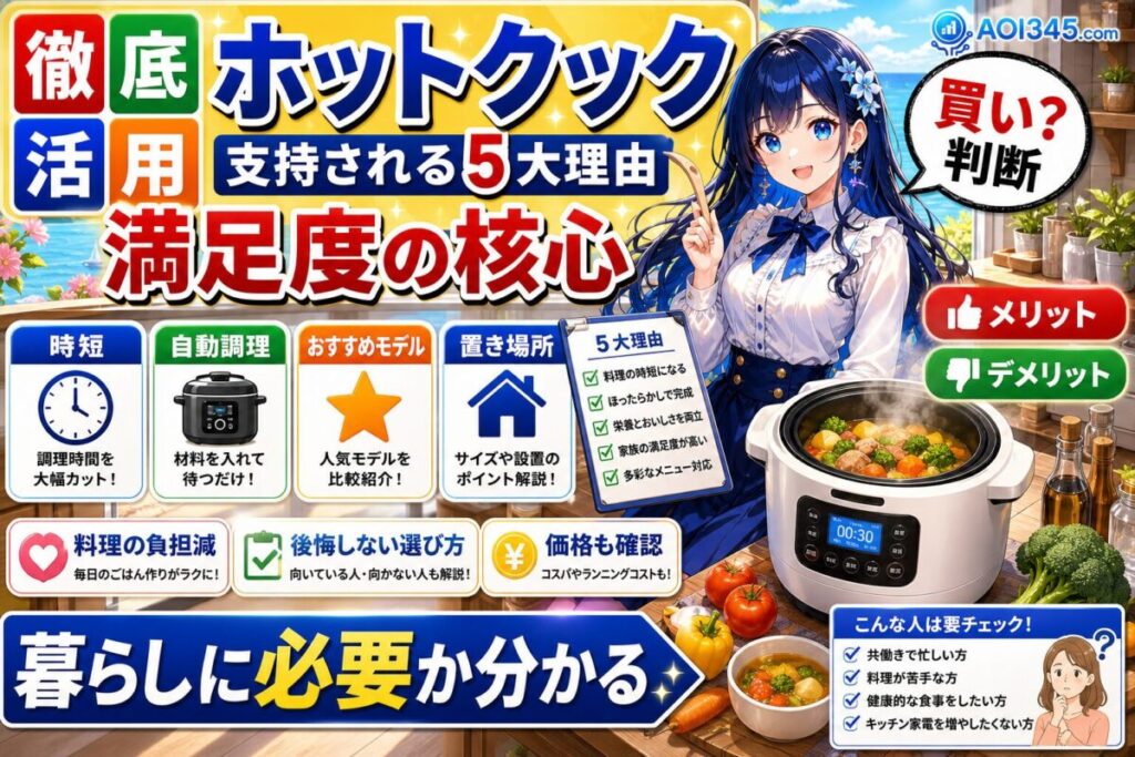 【おすすめモデル】ホットクックは買い？メリット/デメリット