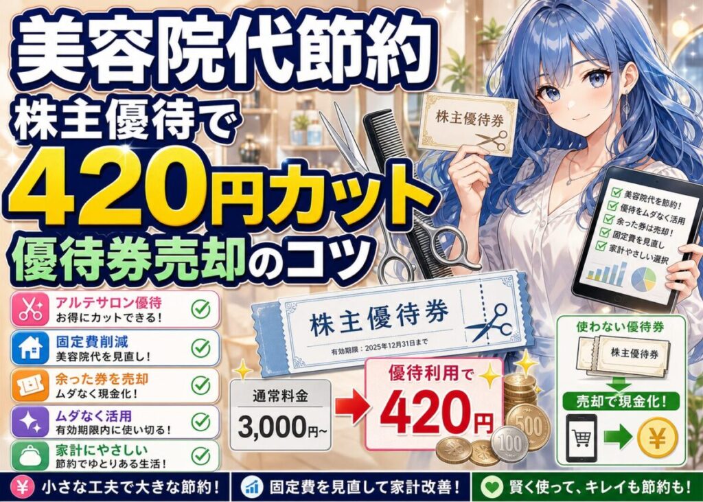 【株主優待で無料美容院】アルテサロンホールディングスの活用