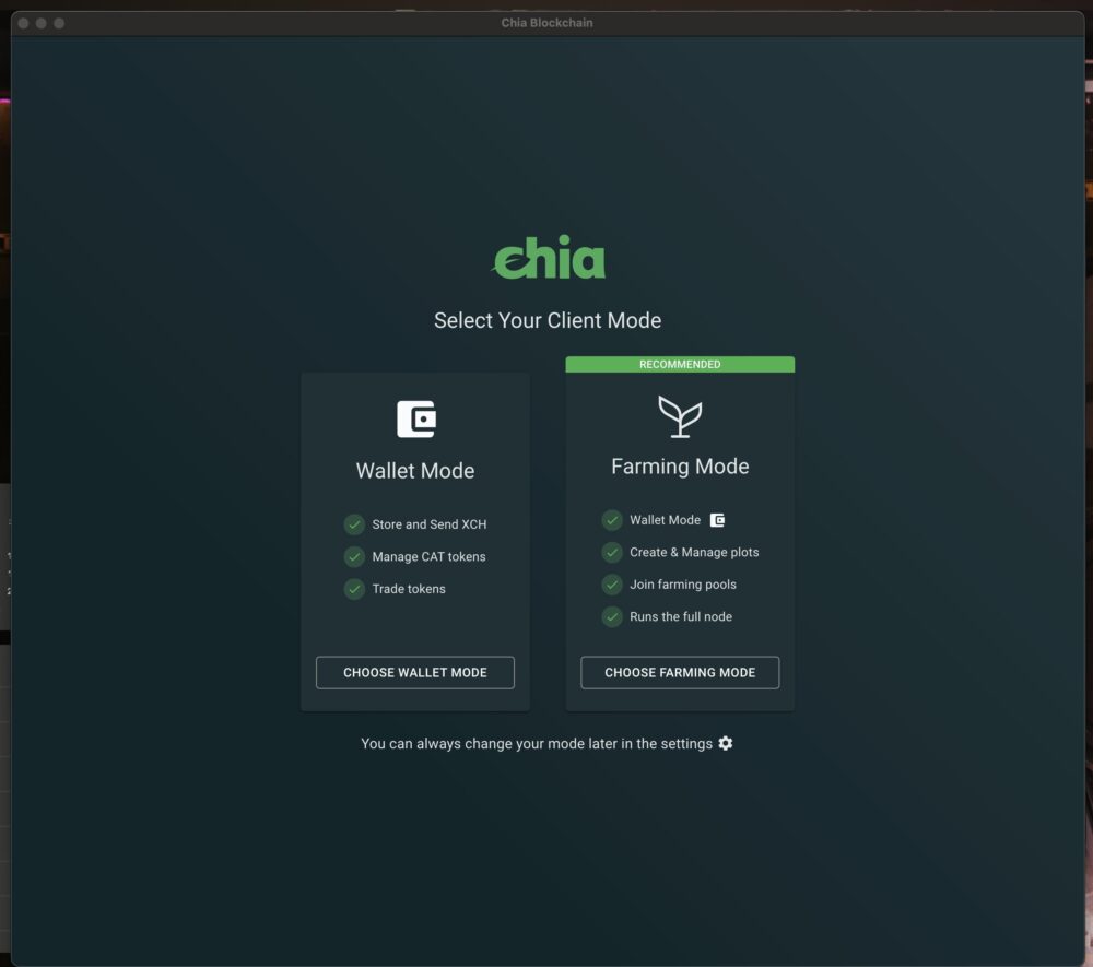 Chia menu