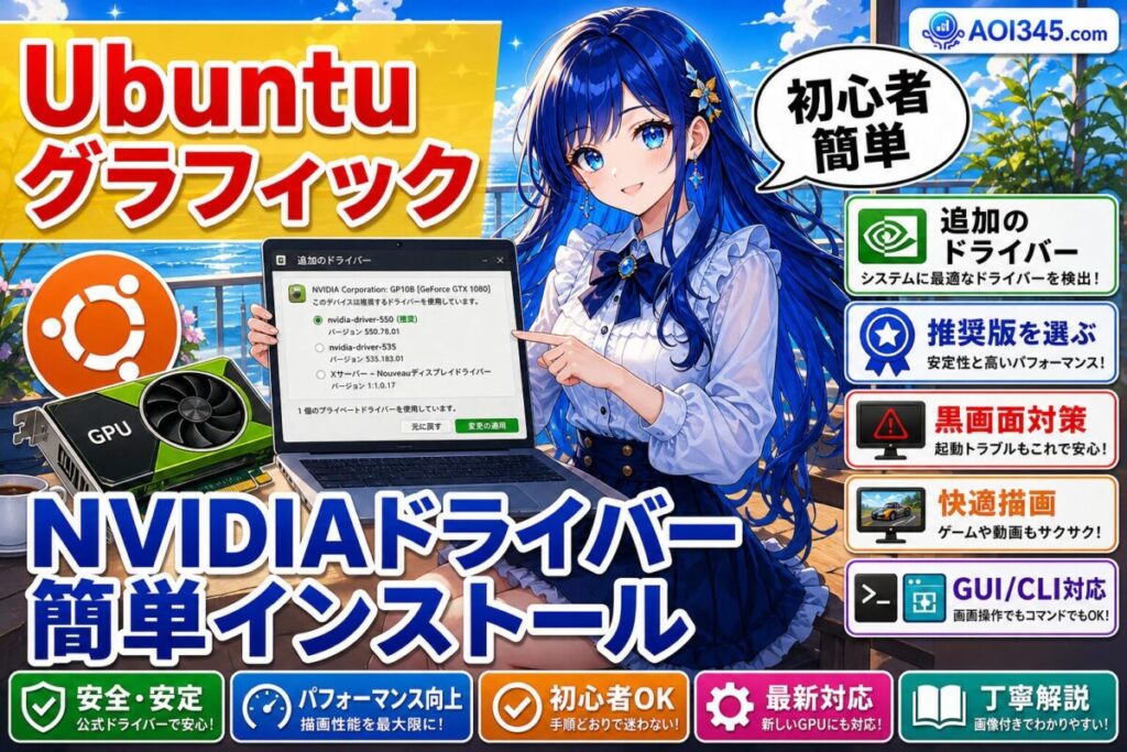 【UbuntuでNVIDIA】初心者もドライバーを正しく導入する方法