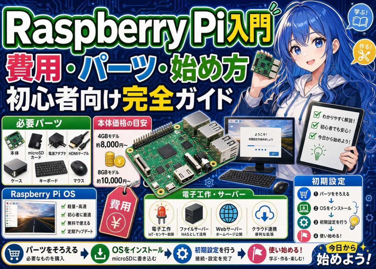 【初心者向け】何ができる？Raspberry Piの費用/パーツ/OS選び