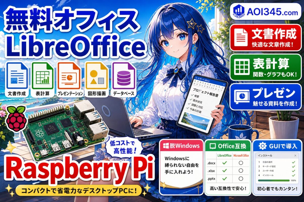 【無料オフィス】Raspberry PiにLibreOffice導入で脱Windows！