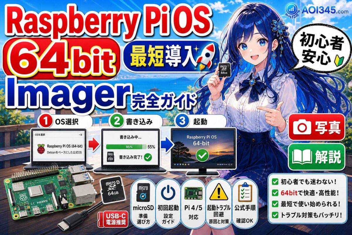 【画像手順】Raspberry Pi OSの入れ方！Imagerでインストール