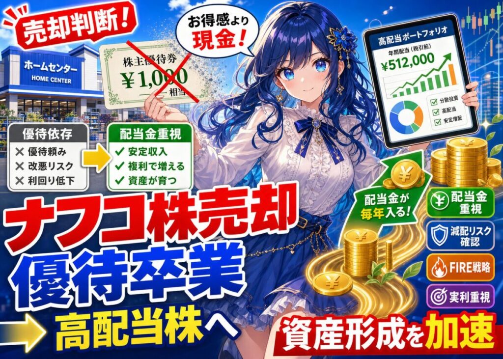 【高配当】市場変更を発表したナフコ株売却 2021年12月22日