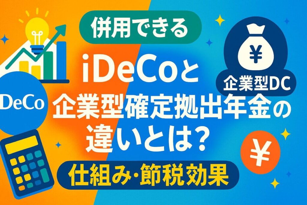 【併用できる】iDeCoと企業型確定拠出年金の違いとは？仕組み・節税効果！