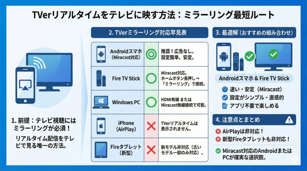 📡 第2章 TVerリアルタイムをテレビに映す方法/早見表付きの最短ルート