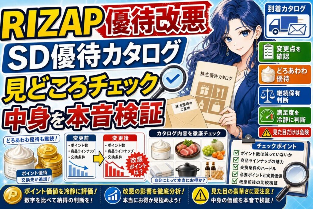 【2022年】改悪RIZAP/SDエンターテイメント株主優待カタログ