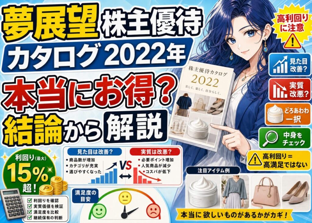 【カタログ写真】夢展望の株主優待2022年がお得かチェック！