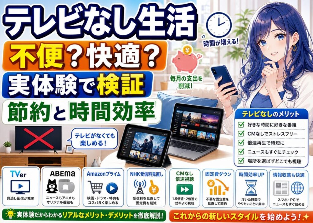 【2025年】NHK解約も問題なし！TVer/ABEMA/アマプラ