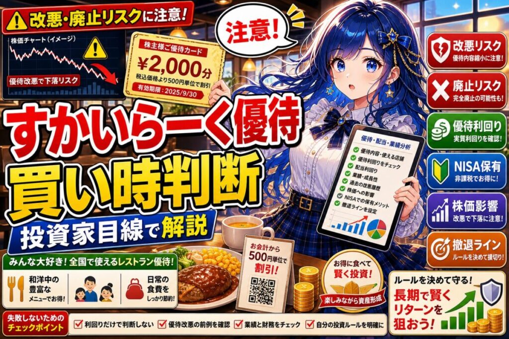 【2025年】すかいらーく株主優待の改悪/廃止は？魅力とリスク