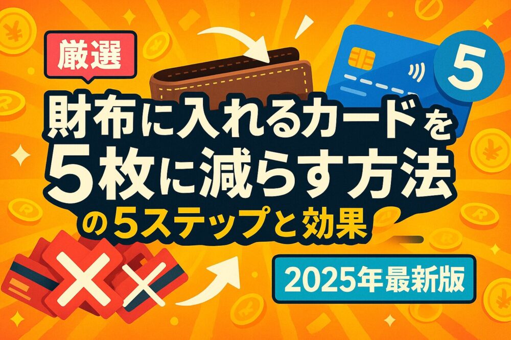 【厳選5枚】財布に入れるカードを減らす5ステップと効果【2025年最新】