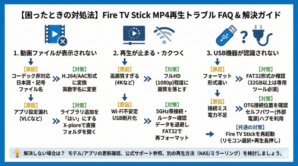 【困ったときの対処法】Fire TV StickでMP4が再生できない時のFAQ集