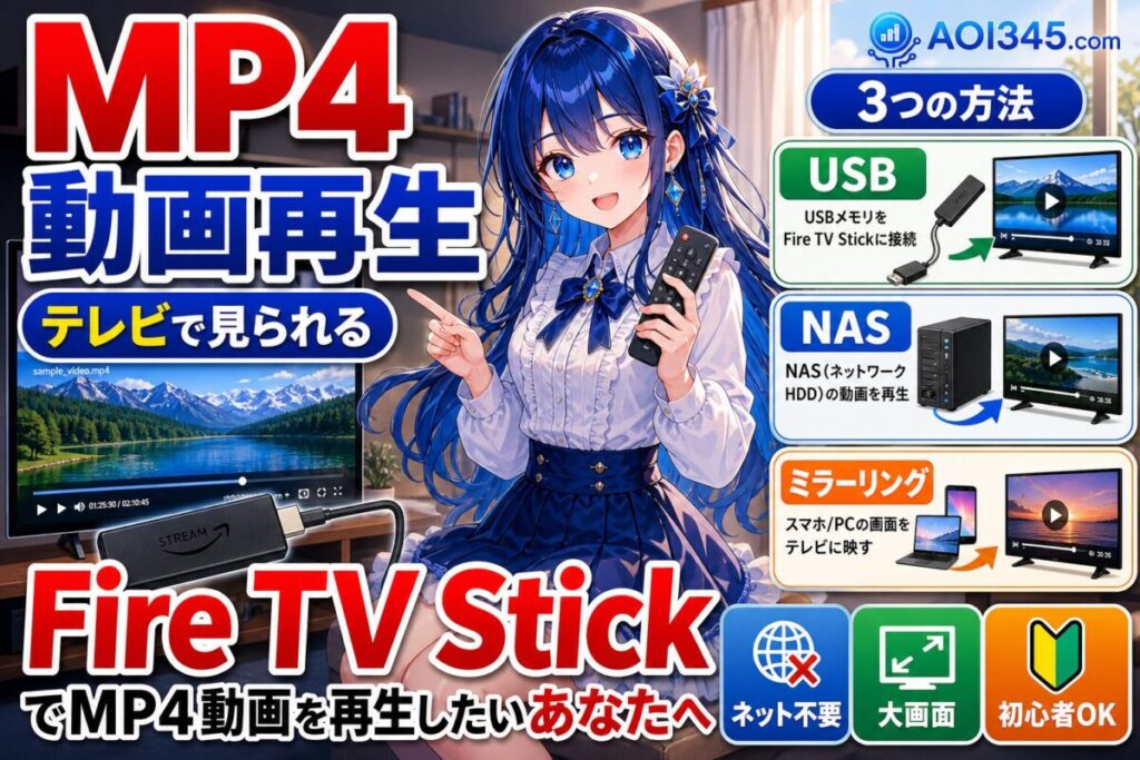 Fire TV StickでMP4動画を再生したいあなたへ📺🎬