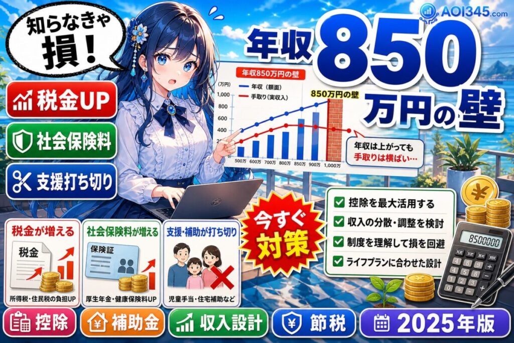 【2025年版】子育て支援一覧！手当/控除/助成金の境界ライン