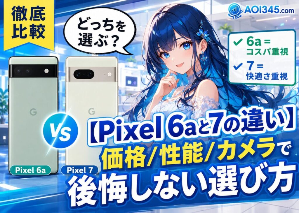 【仕様比較表20205年】Pixel 6aとPixel 7の価格/性能/買い方