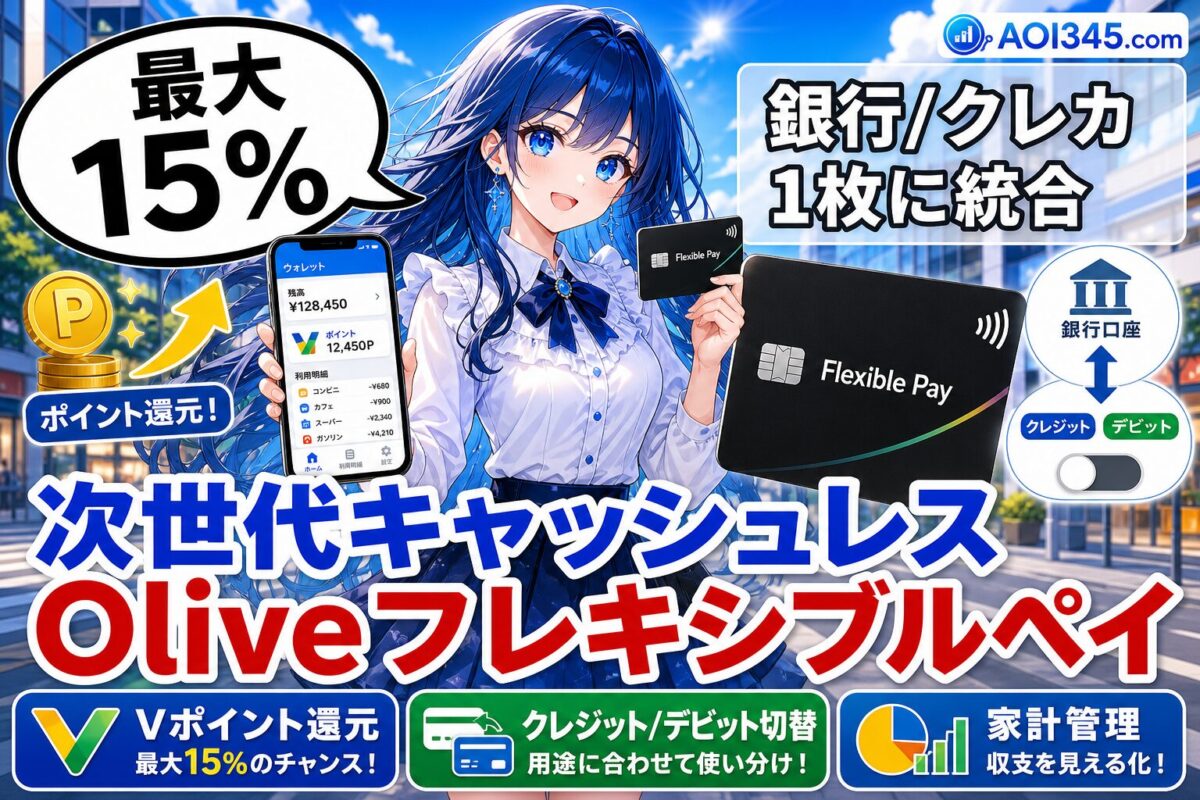 【最大15％還元】次世代キャッシュレスOliveフレキシブルペイ