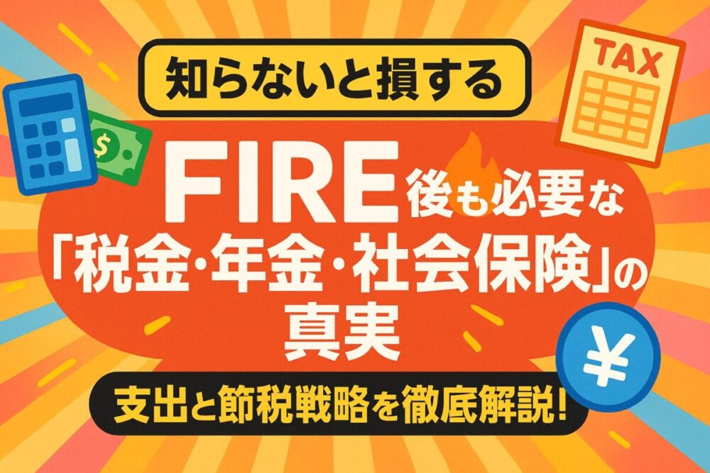 【知らないと損する】FIRE後も必要な「税金・年金・社会保険」の真実！