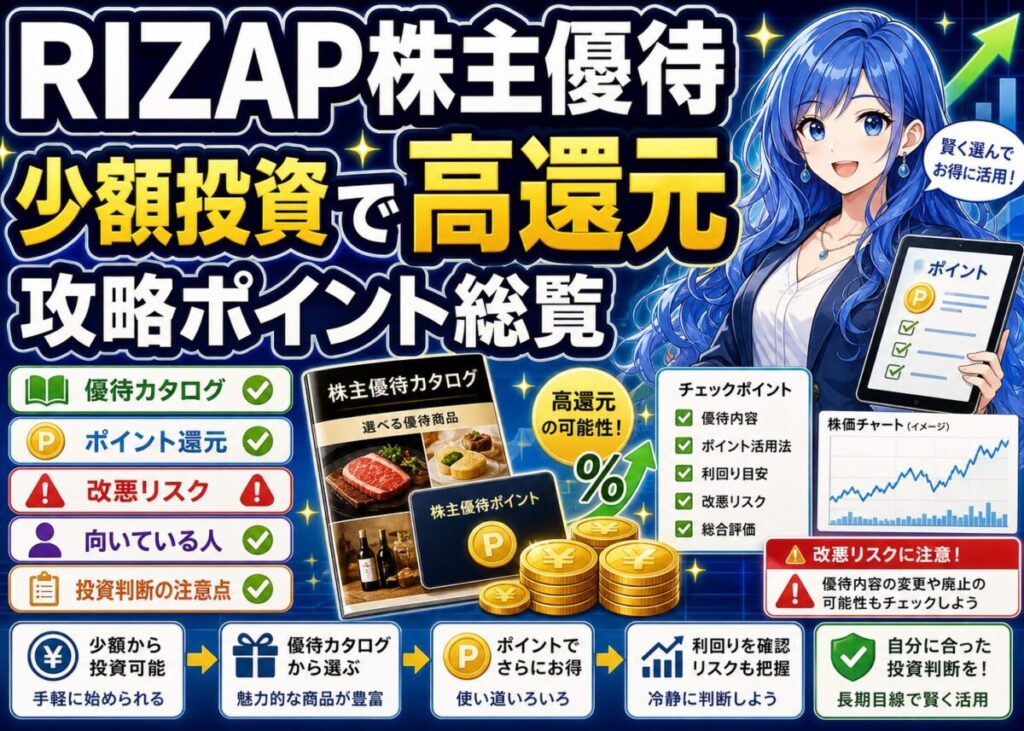 【還元率15%超え】驚きのRIZAPの株主優待2023年カタログ！