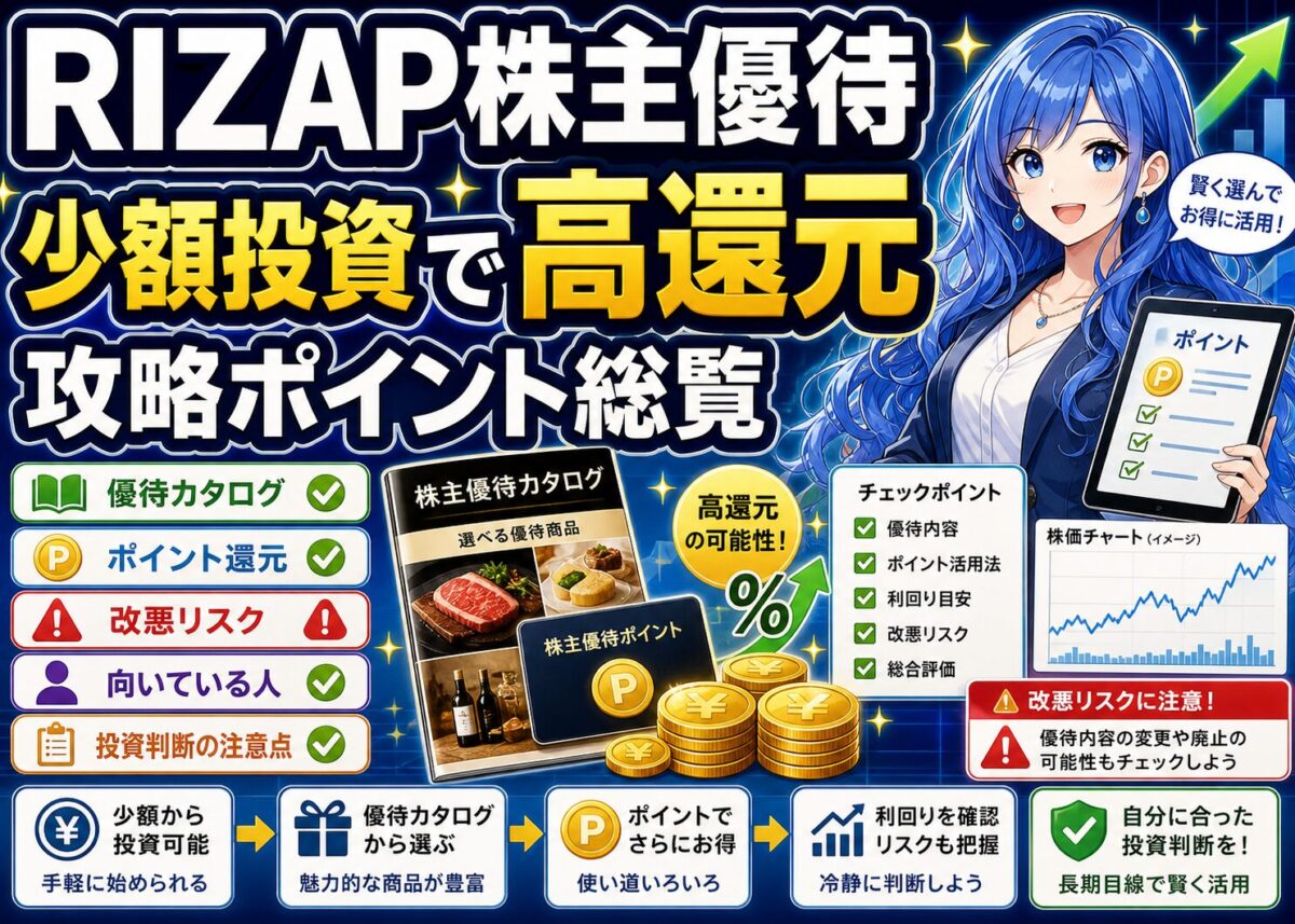 【還元率15%超え】驚きのRIZAPの株主優待2023年カタログ！