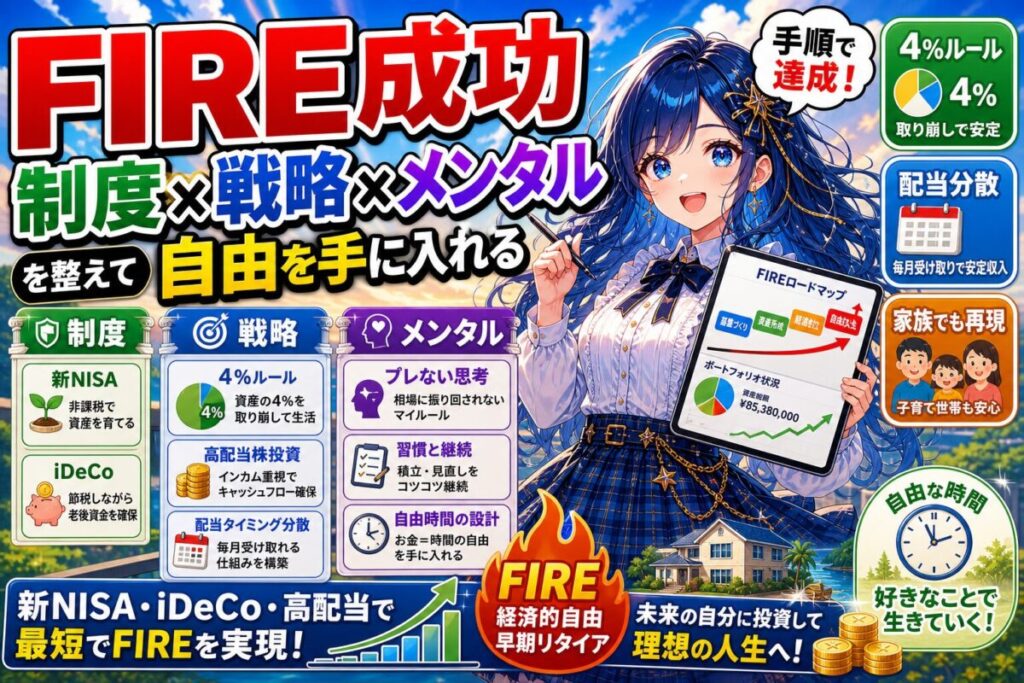 【最強FIRE投資】新NISA×iDeCo×高配当で安心できる資産形成