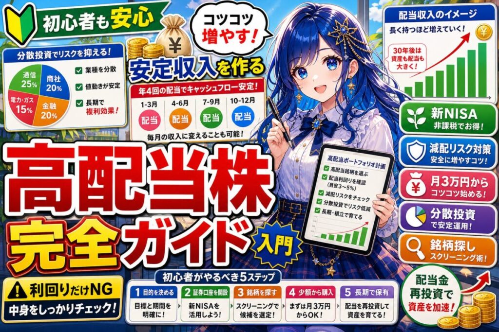 【写真で手順】初心者向け！高配当銘柄をマネックス証券で選ぶ