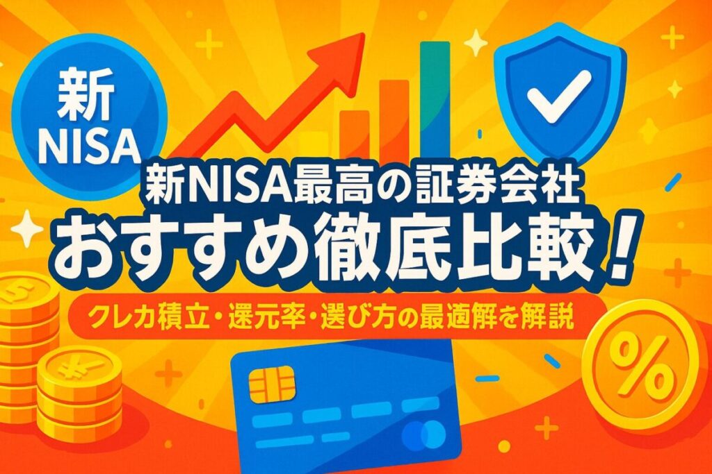 【新NISA最高の証券会社】おすすめ徹底比較！クレカ積立・還元率・選び方の最適解を解説【2025年最新】