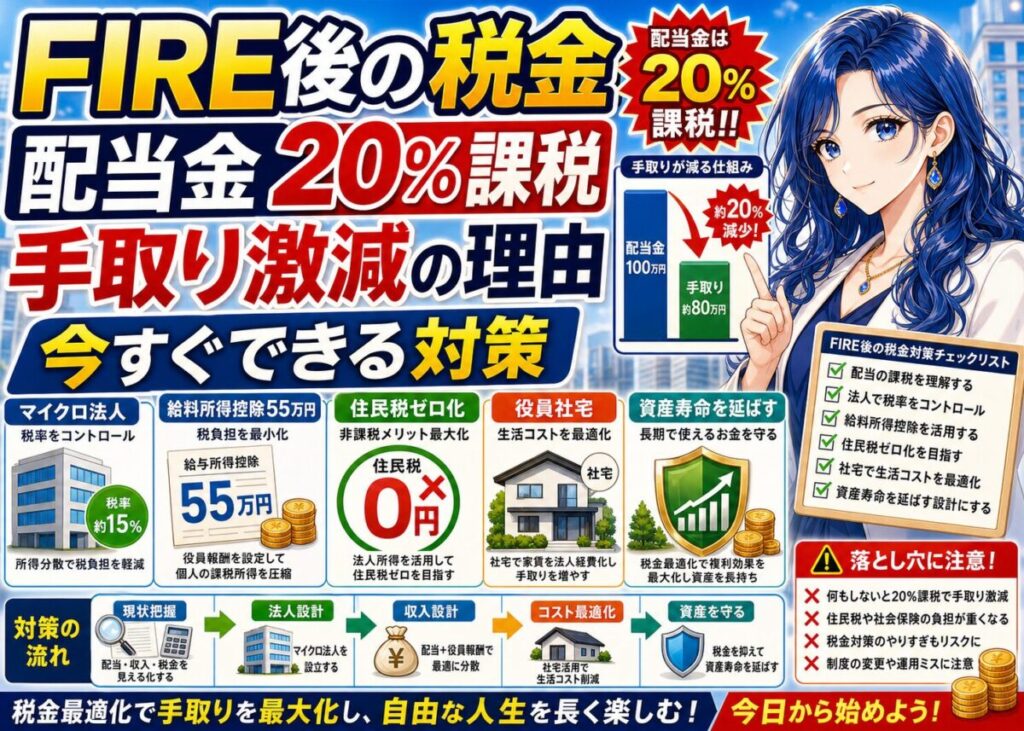 【黄金の羽根】FIRE後！マイクロ法人で所得税/住民税を節税！