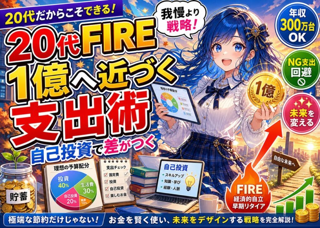 【未来を変える】20代でFIREを目指すなら貯めるより先に使え？