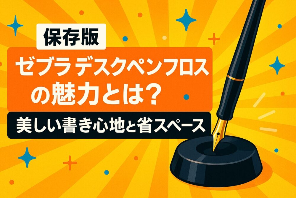 【保存版】ゼブラ デスクペンフロスの魅力とは？美しい書き心地と省スペース