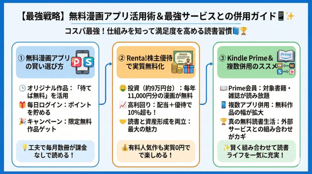 【完全ガイド】無料漫画を読むならアプリ活用がカギ！おすすめ活用術も紹介📱
