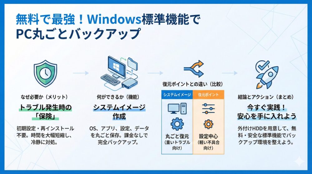 ✅まとめ 無料でできる最強バックアップ術でPCの不安をゼロにしよう💾✨