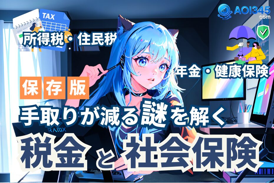 【保存版】2025年の所得税/住民税/年金/健康保険の違いと節税