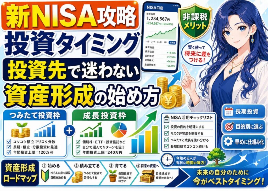 【最高の投資】新NISAのタイミングと投資先と非課税メリット