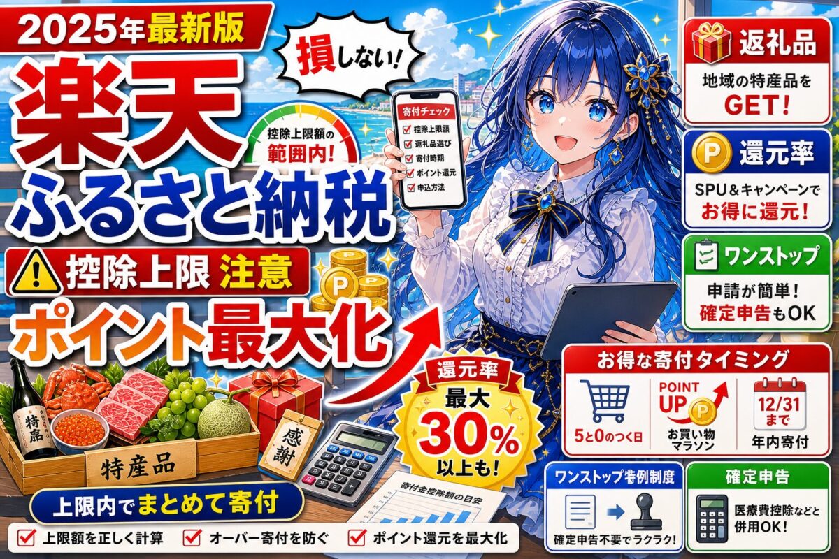 🚀【2025年最新版】楽天ふるさと納税で損しない控除上限とポイント還元を最大化