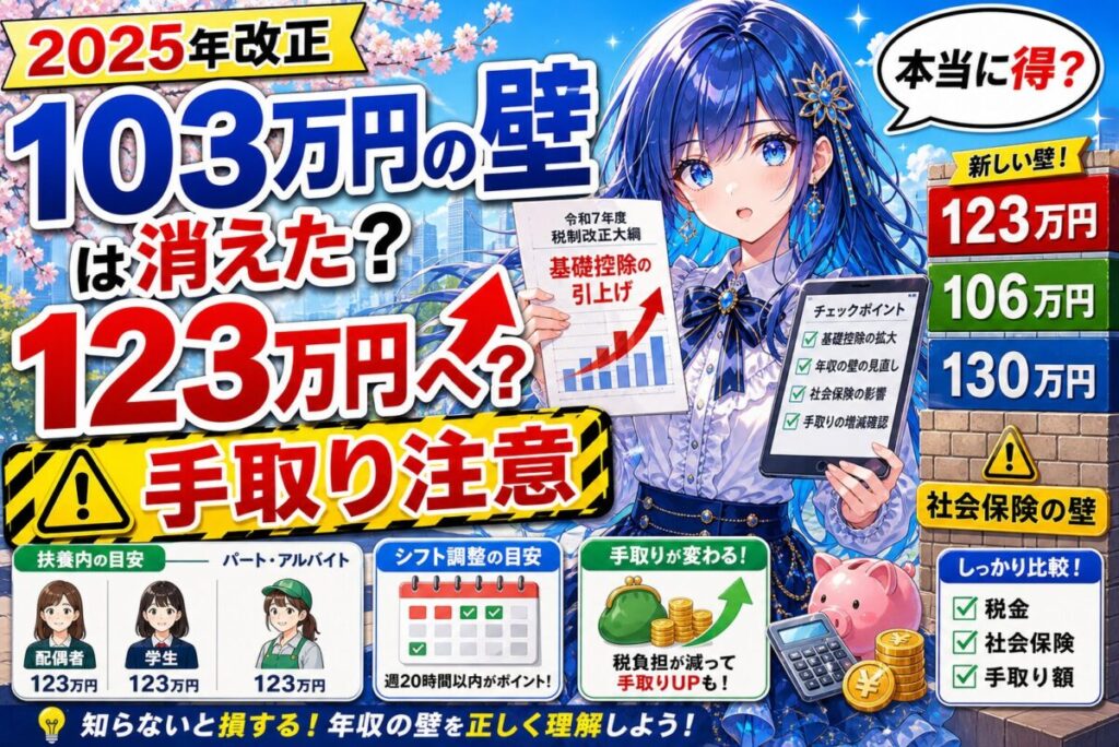 【実質113万円】103万円の壁は撤廃？令和7年税制改正の注意点