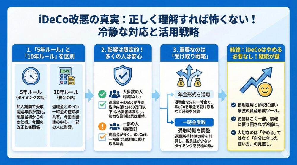 🔍【まとめ】iDeCo改悪は正しく理解すれば怖くない💡