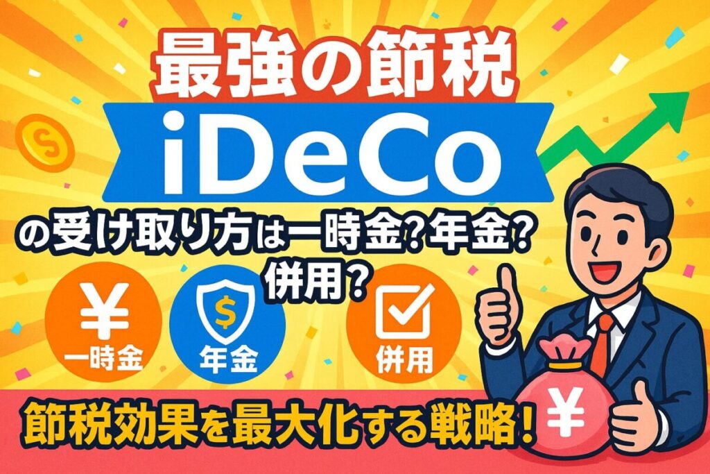 【最強の節税】iDeCoの受け取り方は一時金？年金？併用？節税効果を最大化する戦略！【2025年最新】