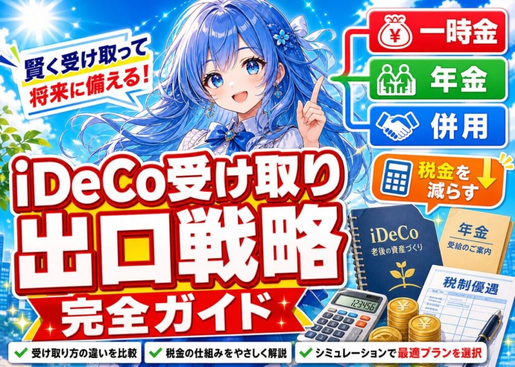 【最強の節税】iDeCo受け取りは一時金/年金ではなく併用一択