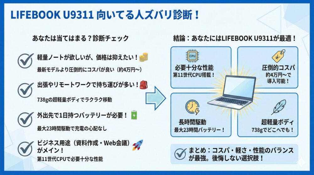👀【U9311は買って後悔する？】向いてる人・向かない人をズバリ診断