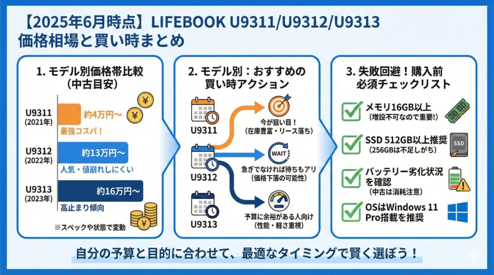 💰【中古＆新品価格】U9311・U9312・U9313の相場を2025年6月時点で比較