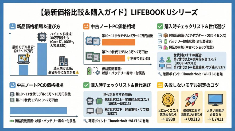 💰【最新価格比較】LIFEBOOK Uシリーズの新品・中古相場をチェック!