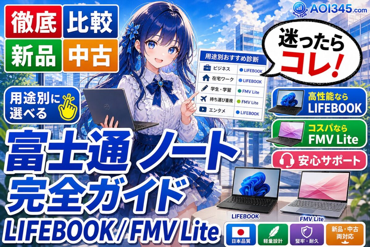 【完全ガイド】富士通のLIFEBOOK・FMV Liteがおすすめな理由