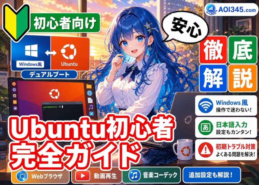 【完全ガイド】Ubuntu初心者向け｜Windowsから安心乗り換え