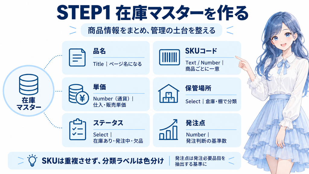 🛠【STEP1 在庫マスターDB構築】商品データを整理してNotion在庫管理