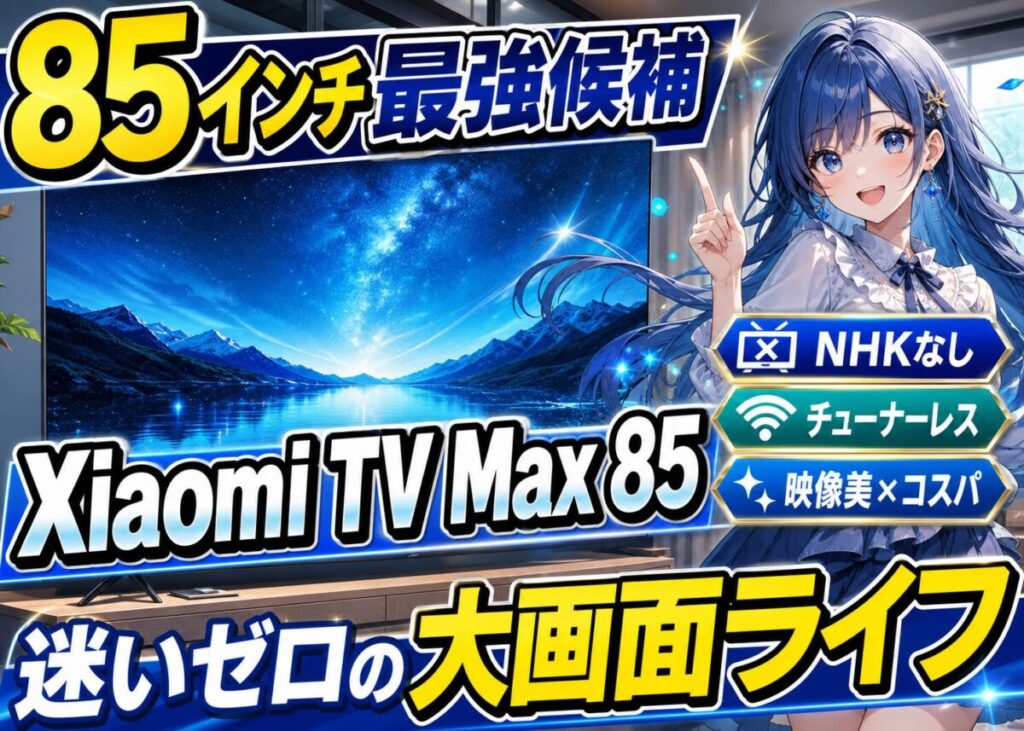 【比較3機種】85インチテレビの正解！Xiaomi TV Max85の魅力