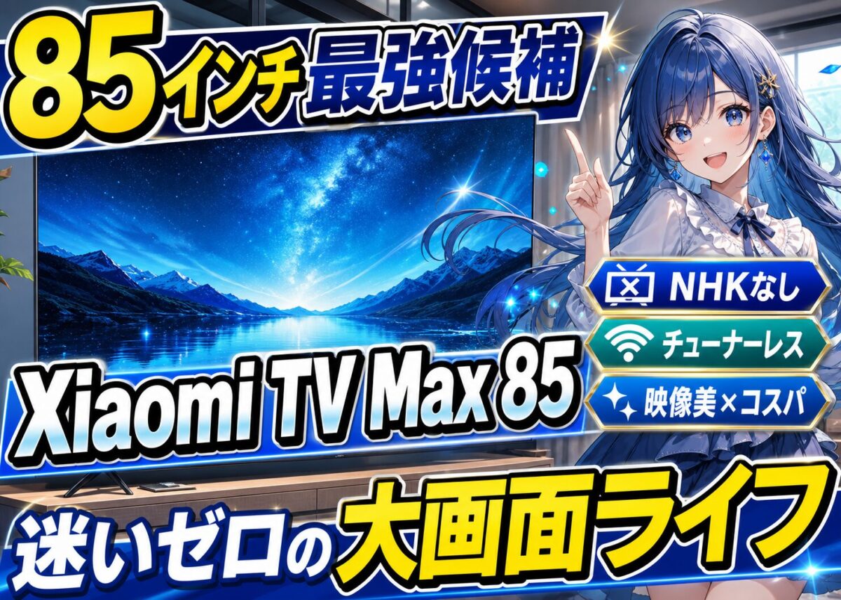 【比較3機種】85インチテレビの正解!Xiaomi TV Max85の魅力