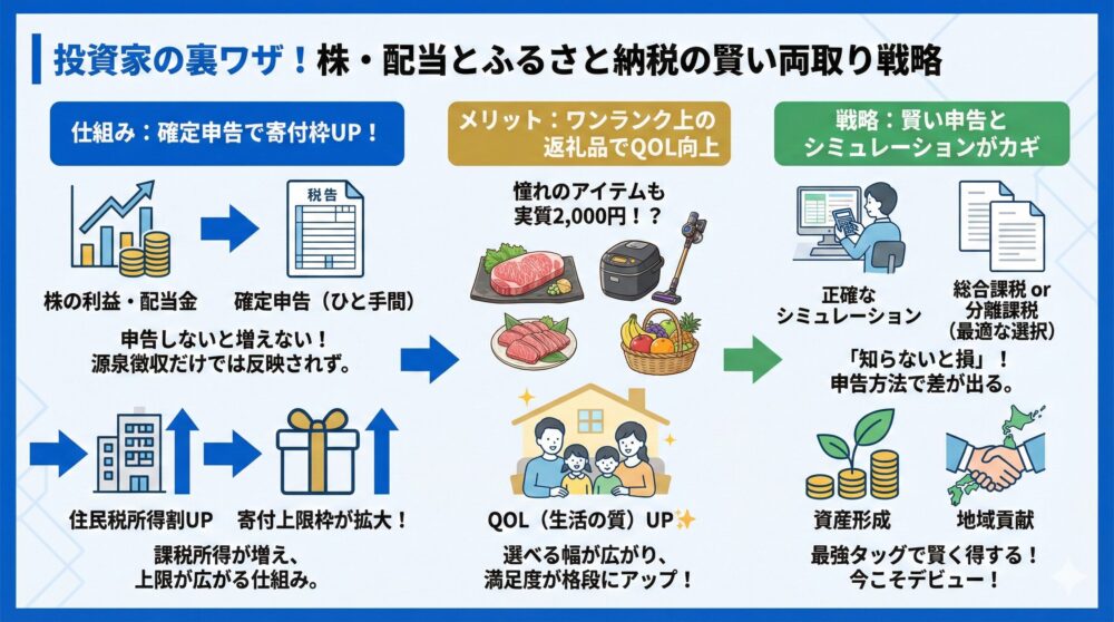 💬【投資家の裏ワザ】株/配当とふるさと納税を両取りするコツ💹