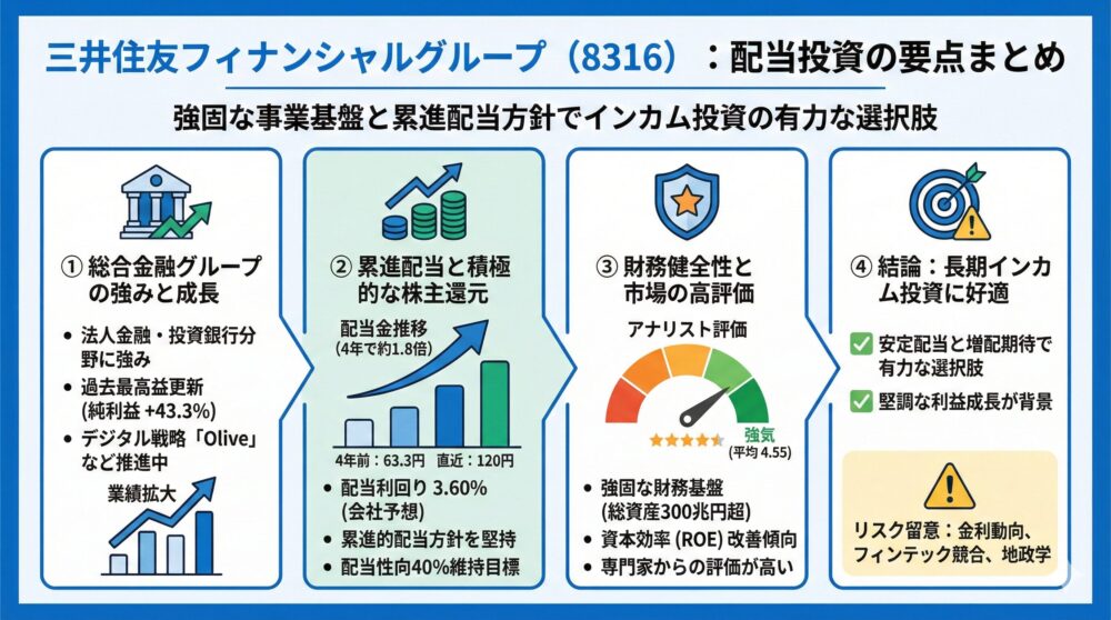 【三井住友FG(8316)】配当目的で買う前に見るべき要点を整理✨