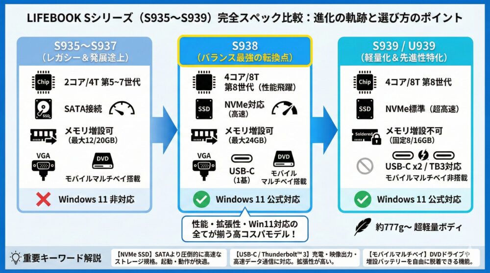 📋【完全版】S935〜S939の詳細スペック比較表（保存推奨）