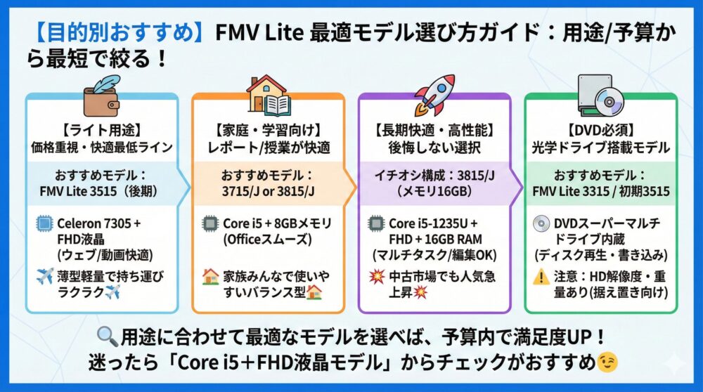 【目的別おすすめ】用途/予算から最短で最適モデルへ絞る選び方ガイド🎯